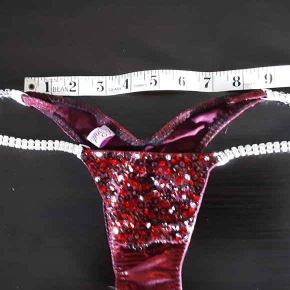 COMPETITION BIKINI SUIT USED "Red Cranberry" - Picture 5 of 8